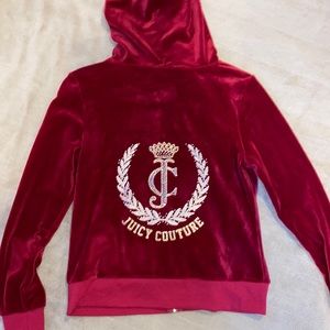 Juicy couture velvet velour tracksuit top zip up sweater J Bling Hoodie